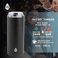 thumbnail image 3 of TAL Stainless Steel Tall Boy Tumbler 18 fl oz, Black, 3 of 6