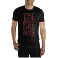 thumbnail image 1 of The Batman Movie Red Logo Men’s Black Graphic T-Shirt, 1 of 3