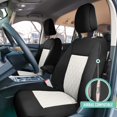 thumbnail image 3 of For 2020-2024 Ford Explorer Base FH Group Neoprene Custom Fit Car Seat Covers Water Resistant - Full Set Beige, 3 of 11
