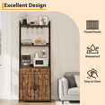 thumbnail image 2 of Bakers Rack with Drawer 70.8" Baker Rack with Cabinet Tall Bar Cabinet Industrial Kitchen Stand with Storage Large Microwave Storage Stand Freestanding Tall Bar Living Room, 2 of 6