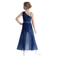 thumbnail image 2 of MSemis Robe de Danse Moderne Jazz Lyrique Sans Manches pour Filles avec Strass Brillants Jupe de Ballet Bleu Marine 16, 2 of 6