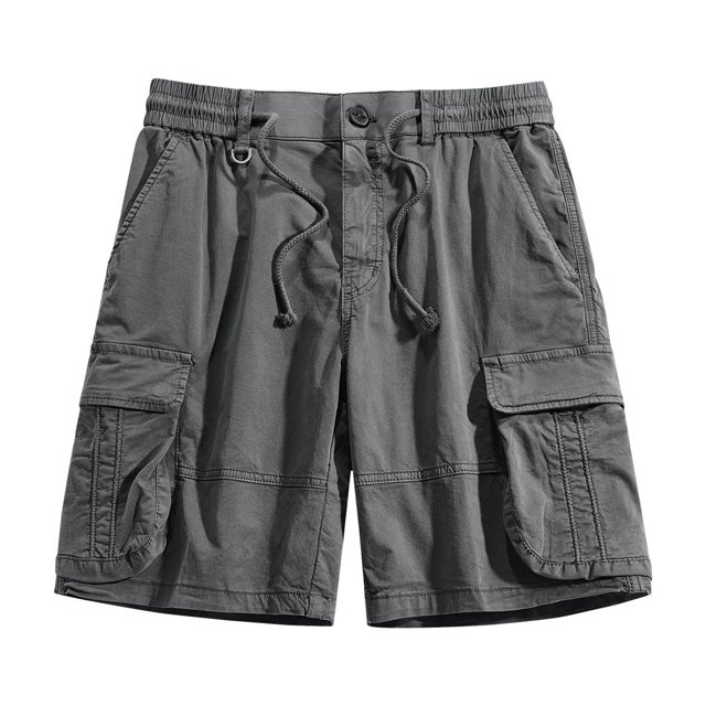Birdeem Mens Sports Leisure Elastic Waist Multi-Pockets Relaxed Summer Shorts Pants