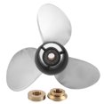 thumbnail image 4 of Peahefy Stainless Steel Outboard Engine Propeller 13 Spline Tooth Fit For Engines 35-50HP 3-1/4in Gearcase, 4 of 8