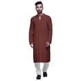thumbnail image 1 of Atasi mens kurta Cotton Satin ethnic kurta for boys solid wedding Long kurta, 1 of 7