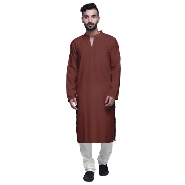 Atasi mens kurta Cotton Satin ethnic kurta for boys solid wedding Long kurta