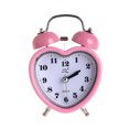 thumbnail image 1 of QualitChoice Réveil Cloche Cœur 3 Pouces Veilleuse Réveil Table Horloges Numériques Enfants Filles Chambre Dortoir Bureau à Domicile Rose 1ensemble, 1 of 6