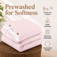 thumbnail image 4 of Swift Home Reversible Ultra Soft Solid Duvet Cover Set with Decorative Button Closure, Queen, Pink, 4 of 6