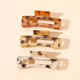 thumbnail image 1 of 2 Pack Hair Claw Clips Tortoise Barrettes Rectangle Shape Clips Fashion Colorful Hair Clips 2.17 Inch Sequins Hair Jaw Clips Matte Rectangle Nonslip Clip, 1 of 4