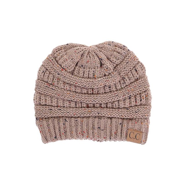 Gravity Threads Tuque Douce en Tricot Confetti, Taupe