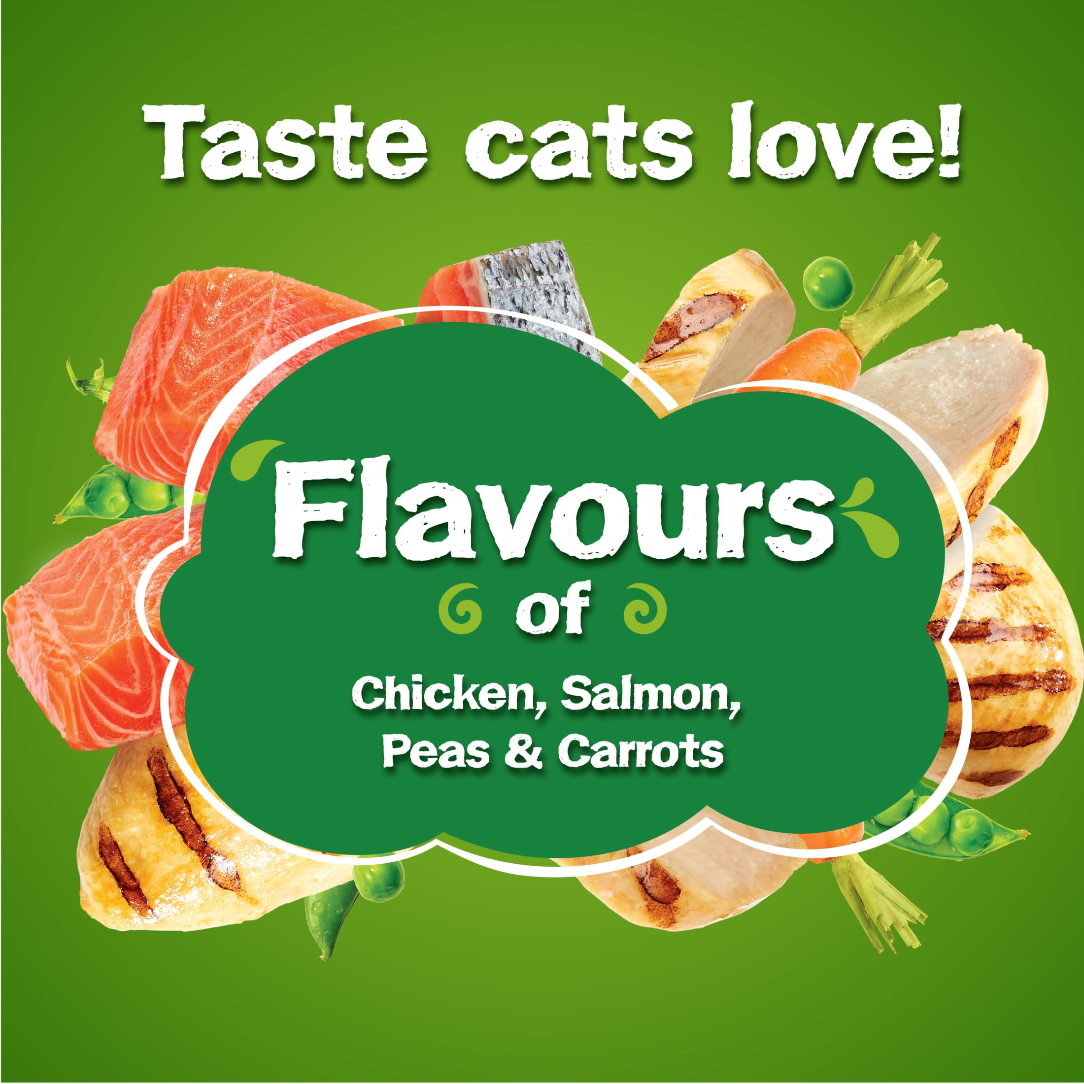 Purina Friskies Sizzlin' Sup-purr Saveurs de poulet, saumon, petits pois et carottes, Nourriture Sèche pour Chats, 7.26 kg