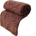 thumbnail image 1 of VogueV Reversible Fleece Throw Blanket - Soft Multi-Color Bed/Couch Cover Coffee, 1 of 8