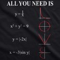 thumbnail image 2 of Womens All You Need Is Love Equation T Shirt Funny Nerdy Math Tee (Black) - L, 2 of 4