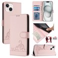 thumbnail image 2 of iPhone 14 Case ,Cat PU Leather Crossbody Lanyard Strap RFID Magnetic Wallet Compatible with iPhone 14 Cover, 2 of 5