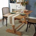 thumbnail image 3 of Coloody Chemin de Table Style Ferme Chemin de Table en Toile de Jute Naturelle Handmade Chemins de Table en Tissage de Toile de Jute Napperon, 11.8 x 94 Pouces (Brun), 3 of 8