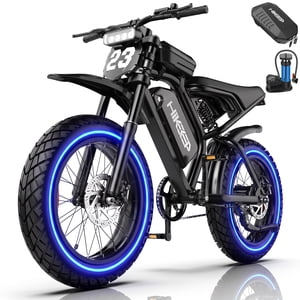 Vélo de montagne électrique pour adultes, 20" Pneus gras, 48V Batterie 17.5Ah, 750 1500W Moteur de pointe, 32MPH, UL2849 Bike E hors route certifié, noir