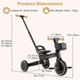 thumbnail image 4 of Tricycle 6-en-1 pour Tout-Petits INFANS, Convertit Draisienne en Tricycle avec Poignée de Poussée et Siège Ajustables, Conversion à Pédales, Roues Arrière Rétractables pour 18 à 60 Mois, 4 of 10