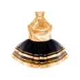 thumbnail image 3 of inhzoy Robe de Danse Ballet en Tulle à Sequins pour Filles, Performance Jazz Latine, Champagne 12, 3 of 5