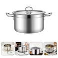 thumbnail image 3 of Shisuyan Stainless Steel Soup Pot Multifunctional Pot Practical Hot Pot with Glass Lid, 3 of 9