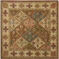 thumbnail image 1 of Safavieh Heritage Collection HG316A Handmade Traditional Oriental Beige Wool Square Area Rug (6' Square), 1 of 1
