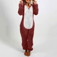 thumbnail image 1 of Mikilon Combinaison Pyjama à Capuche à Manches Longues pour Femmes, Décontractée, Chaude pour l'Hiver, Tenue de Nuit, 1 of 6