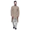 thumbnail image 1 of Atasi Long Sleeve Kurta Printed Button Down Asymmetric Designer Kurta For Boys, 1 of 5