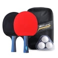 thumbnail image 1 of Ensemble de Raquettes de Tennis de Table 2 Palettes de Ping-Pong et 3 Pochettes de Rangement pour Balles de Ping-Pong, 1 of 8