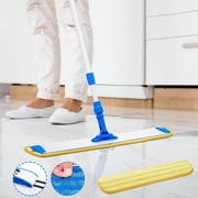 Flat Mop Fabric Microfiber Wet Dry Mop Refill, Xinsrenus Washable Reusable Microfiber Mop Pad for Standard Mops, Fine Microfiber Cleaning Cloth for Hardwood Tile Floor with Enhanced Dust Trapping,