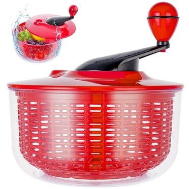 5L Vegetable Salad Spinner, Large Vegets Fruits Washing Container, Lettuce Leafy Washer Dryer Drainer Strainer for Home Kitchen
