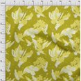 thumbnail image 3 of oneOone Georgette Viscose Lime Green Fabric Florals Sewing Material Print Fabric By The Yard 42 Inch Wide-RV6, 3 of 4