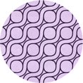thumbnail image 1 of Ahgly Company Tapis de Zone Rond d'Intérieur Lavable à la Machine, Transitionnel, Fleur Violet Violet, 3 Pieds Rond, 1 of 7
