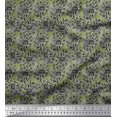 thumbnail image 1 of Soimoi Poly Georgette Fabric Leaves & Floral Block Fabric Prints by Yard 52 Inch Wide, 1 of 3