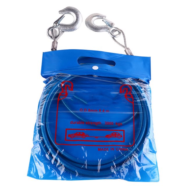 Winch Rope Steel Wire Rubber Thicken Towing Rope Wear Resistant Replacement for SUV Truck ATV UTV