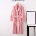 thumbnail image 1 of Gift TIMIFIS Mens Womens Robe Soft Plush Fleece Hooded Bathrobe, Full Length Long Warm Lounge Robe Spa Bath Robe with Hood With Pockets pring/Summer, 1 of 3