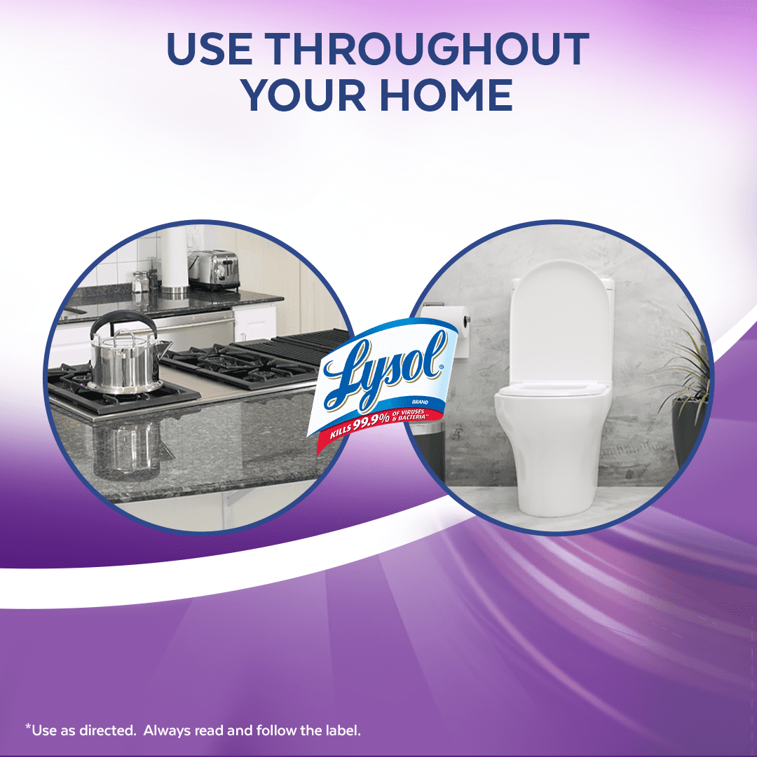 Lysol Bathroom Bleach Cleaner Spray, Kills Mold and Mildew, Kills 99.9% of Bacteria, 950 mL