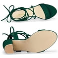 thumbnail image 4 of BLISSFUL STEP Women's Lace Up Block Heels Sandals, 4 of 6
