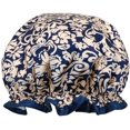 thumbnail image 1 of ORUYROP Allyrew Réutilisables Femmes Imperméables Chapeaux de Douche pour les Cheveux Longs, Damas, 1 of 4