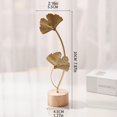 thumbnail image 3 of Desktop Decor Leaf Decor Metal Golden Leaf Ornaments And Base Modern Simple Gold Leaf Table Sculpture For Living Room Bedroom Bookshelf Desktop Decoratio, 3 of 4