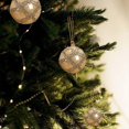 thumbnail image 4 of MesaSe Christmas Tree Pendant Mall Window Scene Decoration Yellow Grid Sequin Glass Ball, 4 of 12