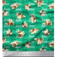 thumbnail image 1 of Soimoi Rayon Fabric Love Text & Puppies Dog Print Fabric by Yard 56 Inch Wide, 1 of 3