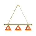 thumbnail image 2 of Holland Bar Stool BL3BRClmson Clemson Tigers 3 Shade Pool Billiard Light, Brass, 2 of 3