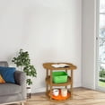 thumbnail image 5 of Plastic Sofa Side Table with Storage Shelf Small Coffee Table for Living Room Bedroom Movable Floor Standing Nightstand with Cloud Shelf Compact End Table for Couch Bedside Corner Easy Assembly, 5 of 5