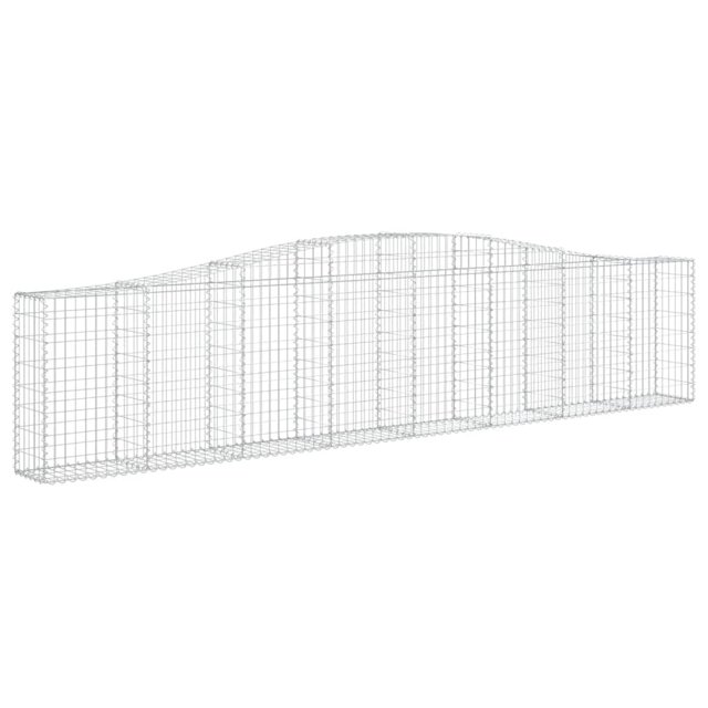 vidaXL Gabion Basket Arched Gabion Basket Planter for Flower Galvanized Iron
