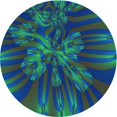 thumbnail image 1 of Ahgly Company Tapis d'Intérieur Ronds Transitionnels Lavables à la Machine, Vert Jade, 7 Pieds Rond, 1 of 7