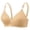 Beige, variant on Jovati Everyday Bra for Women, Polka Dot Print Seamless Wirefree Push Up Bra with Soft Stretch Fabric, Full Coverage, Four-Row Hook Closure, Breathable Mesh Panels