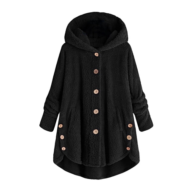 LSLJS Womens Oversized Hoodies Sweatshirts Fuzzy Fleece Pullover Outerwear Loose Cardigan Wool Coat Winter Jacket