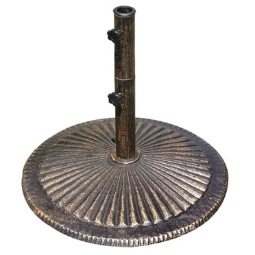 Base de parasol classique de 22,7 kg (50 lb) en fonte de couleur bronze d'Island Umbrella