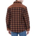 thumbnail image 4 of Men's Winter Jacket Jacket Plaid Plus Velvet Plus Size Winter Windproof And Warm Hooded Pure Cotton, 4 of 9