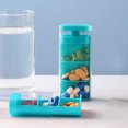 thumbnail image 1 of Meitianfacai 3 Compartment Portable Pill Organizer Clear Slide Out Design With Separate Sections Daily Medication Box Transparent Partition Storage For Morning Noon Night Doses (Blue), 1 of 6