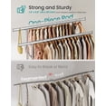 thumbnail image 4 of Support à Vêtements Roulant Robuste avec Tringles Doubles Extensibles, Capacité de 594 lb, Hauteur Réglable à 3 Niveaux avec Tablette, Organisateur de Rangement Mobile, Argent, 4 of 7
