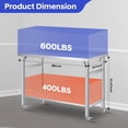 thumbnail image 4 of GloryStar Table Pliante Commerciale en Acier Inoxydable, Capacité de 920 Lb, Tablette Inférieure Réglable pour Traiteur, Cuisine, Atelier, 4 of 7